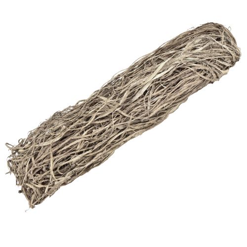 Artikel Dekorativa fibrer för hantverk naturliga brunvita naturmaterial 500g