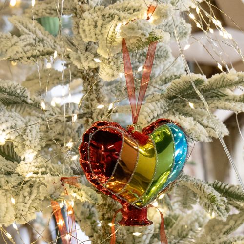 Artikel Färgglada julgranskulor glasballonger hjärta kyss mun 12cm 2st