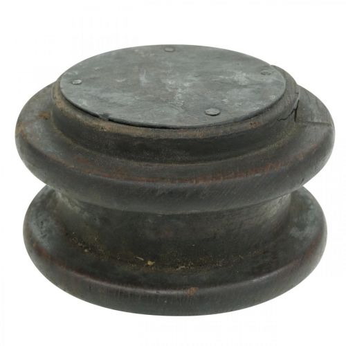 Floristik24 Ljusstake, industriell design, dekorativ remskiva, bordsdekoration, vintage look Ø10-10,5cm