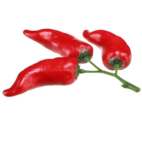 Artikel Chilipeppar röd matdocka 9cm på gren 3 st