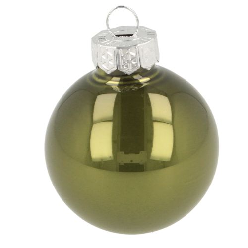Artikel Julgranskulor mini julgranskulor glas grön silver 4 cm 24 st