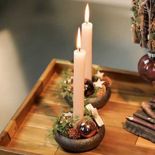 Floristik24 Julgransdekorationer, julkulor, trädbollsmix brun H4,5cm Ø4cm äkta glas 24 st.