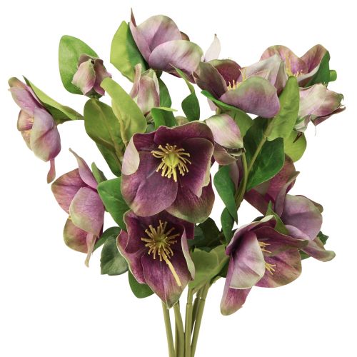 Julrosor Konstgjord snöros Lila Blomma L35cm 6 st