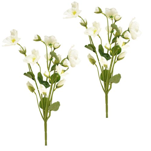 Artikel Julrosor konstgjorda blommor vit juldekoration 37cm 2st