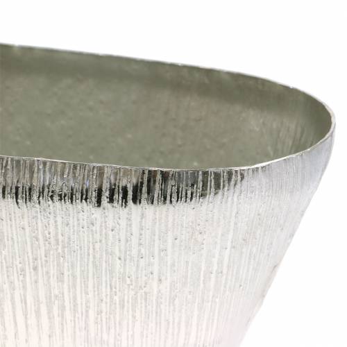Floristik24 Dekorativ kruka oval silver 40cm x 13cm H13cm