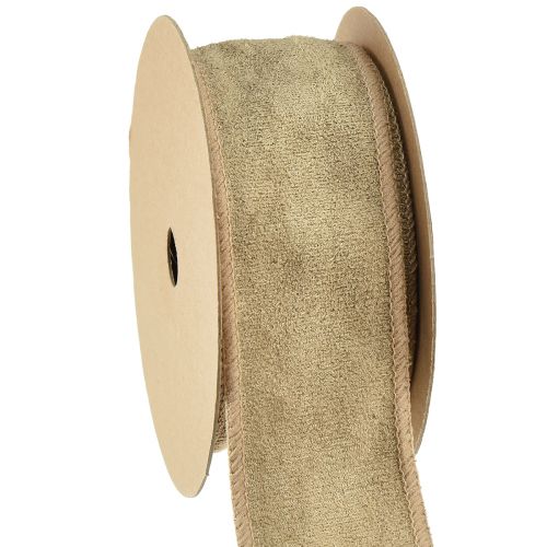 Sammetsband dekorationsband smycken band sammetsbrun B50mm L8m