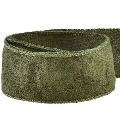 Artikel Tygband sammet dekorativt band grönt smyckesband B50mm L8m