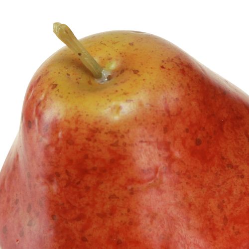 Artikel Dekorativa päron, dekorativ frukt, röd, i ett nät, Ø5,5 cm, H6,5 cm, 12 stycken