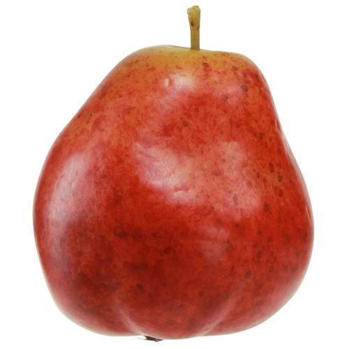 Artikel Dekorativa päron, dekorativ frukt, röd, i ett nät, Ø5,5 cm, H6,5 cm, 12 stycken