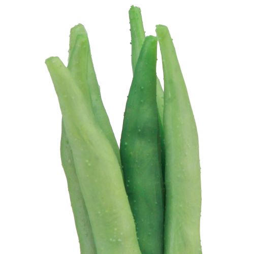 Artikel Dekorativa bönor Konstgjorda grönsaker Grön Real Touch 17cm 6 st