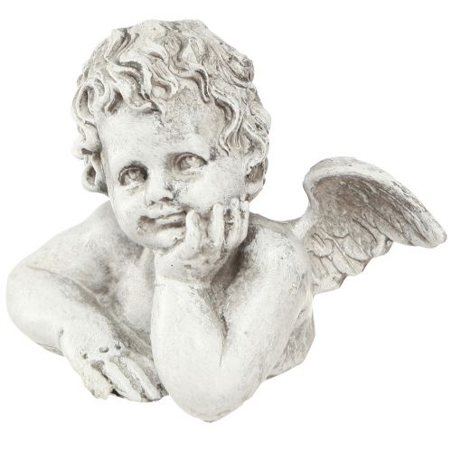 Artikel Dekorativ ängelfigur polyresin gravdekor gråvit H6cm 3 st