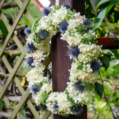 Artikel Dekorativ hortensia konstgjord vit snöbollshortensia 65cm