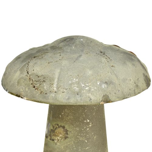 Floristik24 Dekorativ svamp Metall Höstgrön Rost Vintage 30cmx50cm