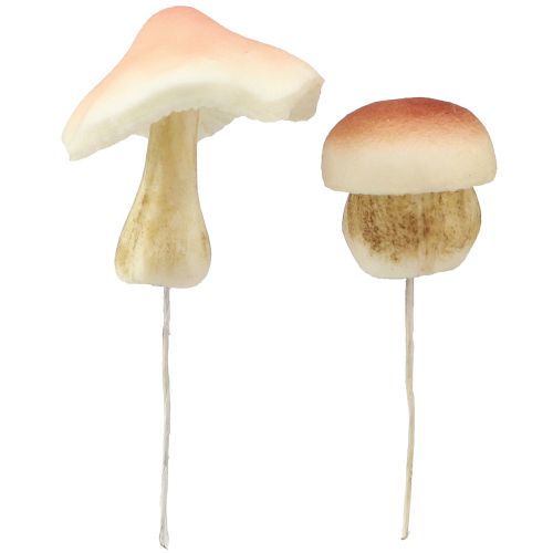 Artikel Dekorsvampar för att sticka bruna dekorativa svampar höst 3,5/5,5 cm 16 stycken