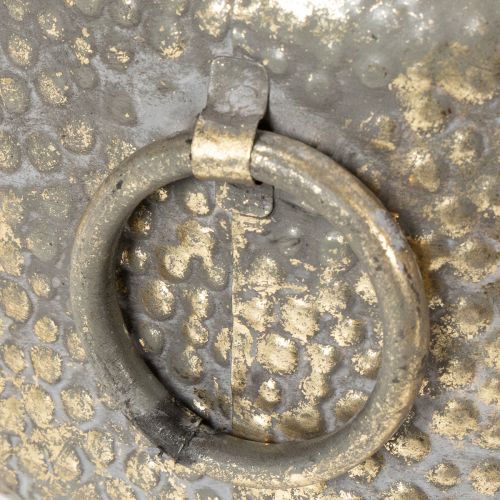 Artikel Dekorativ skål, antikt utseende, metallkruka, gyllene, Ø37/31cm, set om 2