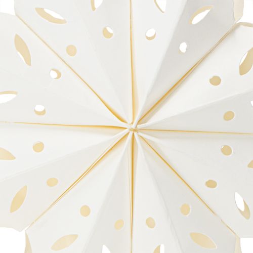 Artikel Dekorativa snöflingor att hänga, papper, vita, 15 cm, 4 st
