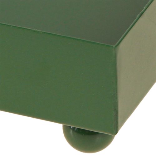 Artikel Dekorativ bricka fyrkantig metallbricka grön 15×15cm 2 st