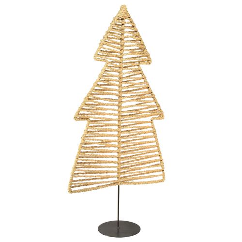 Artikel Dekorativ julgran svart naturmetall raffia 30×11,5×60cm