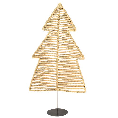Artikel Dekorativ julgran svart naturmetall raffia 30×11,5×60cm