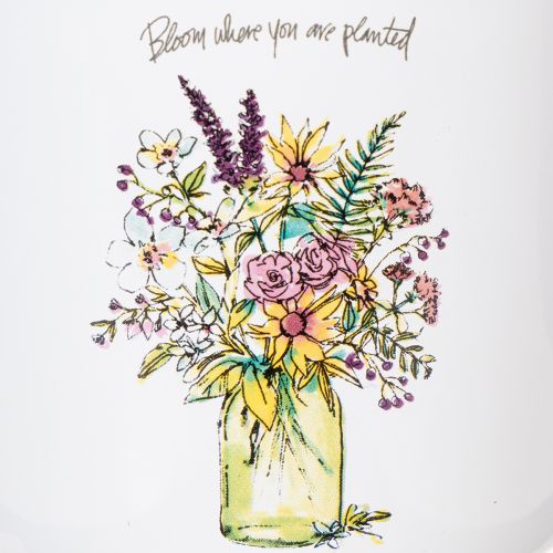 Dekorativ mugg/kruka, emaljerad, Ø11,5 cm H10 cm | Floristik24.se