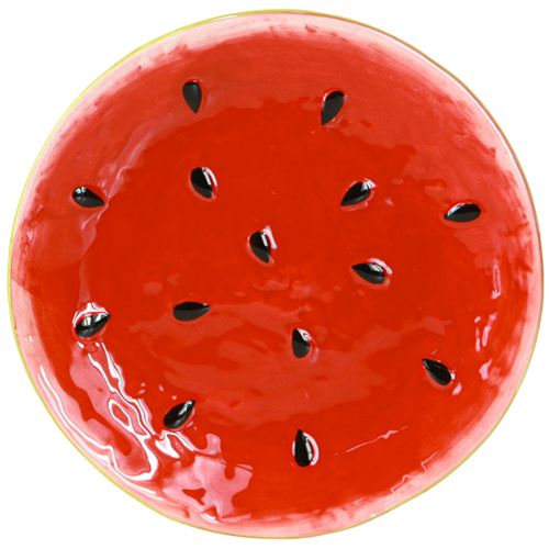 Floristik24 Dekortallrik Keramiktallrik Vattenmelon Keramik Ø16cm 2st