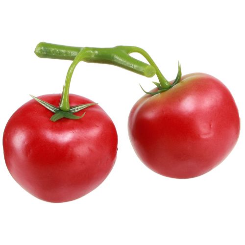 Artikel Dekorativa tomater 2 konstgjorda tomater på panik Ø6cm L15cm