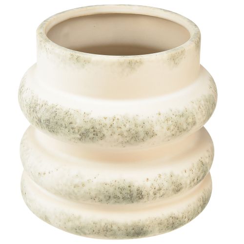 Artikel Dekorativ kruka för torra arrangemang krämgrågrön 16×16cm