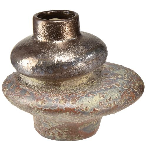 Artikel Dekorativ vas keramisk metallic-look dekorativ vas 19×18×16cm