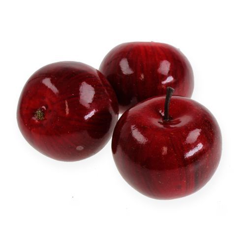 Floristik24 Konstgjorda äpplen röda, glänsande 6cm 6 st