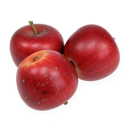 Floristik24 Dekorativa äpplen 4cm mörkröd 6st