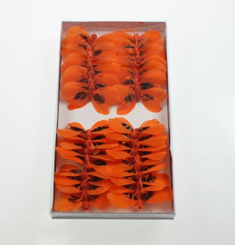 Floristik24 Dekorativa fjärilar på orange orange 9cm 36p