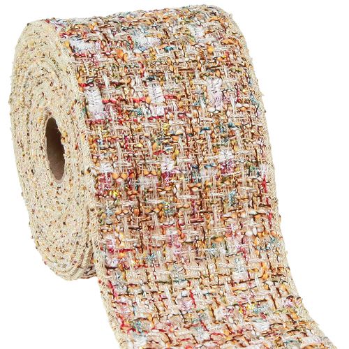 Artikel Dekorativt band smycken band färgglada glitter patchwork B70mm L5m