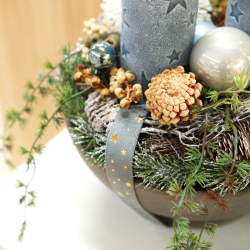 Artikel Sammetsband, stjärnband, gråguld, dekorativt band, 25 mm brett, 8 m långt