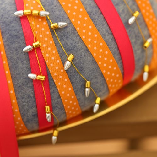 Artikel Dekorativt band julljus guld silver B12mm L5m
