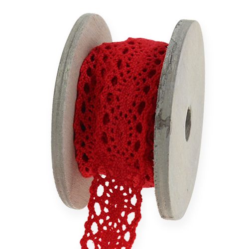 Floristik24 Band spets röd 20mm x 2m 2st