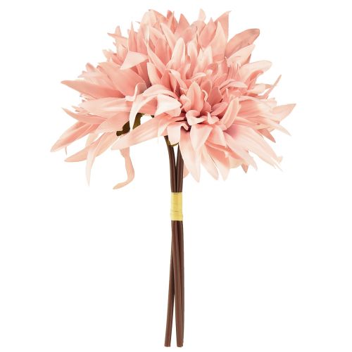 Artikel Dekorativa blommor dahlia konstgjord rosa blomma Ø15cm L28cm 3 st