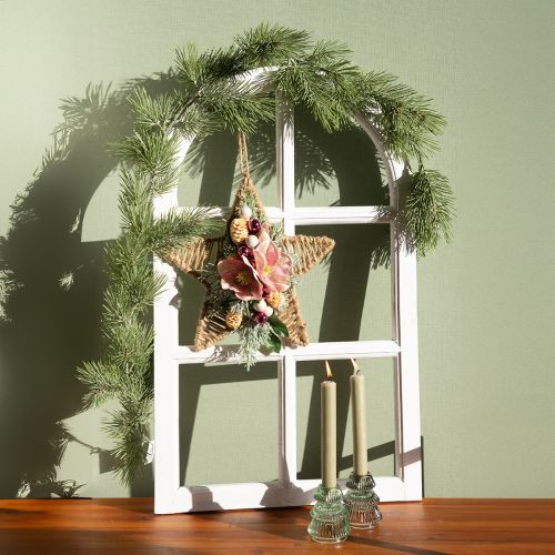 Floristik24 Dekorativt fönster shabby chic dekorativt träfönster vitt 40×70cm