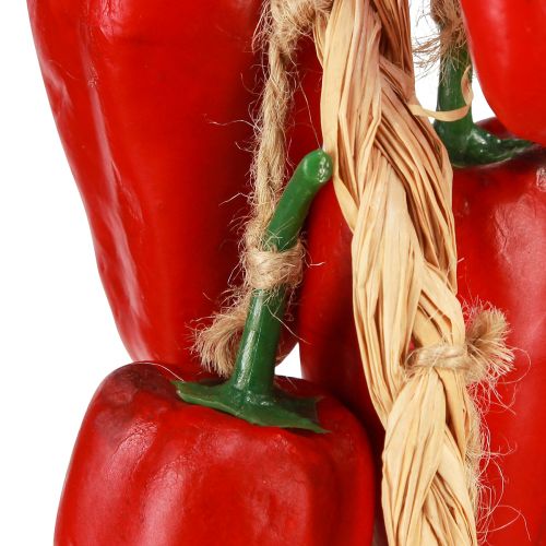 Artikel Dekorativ hängare pepparröd på en tråd naturlig sommar L60cm