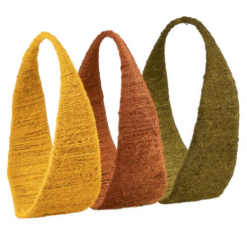 Artikel Dekorativ jutering bred slinga gul ockrabrun Ø30cm 3st