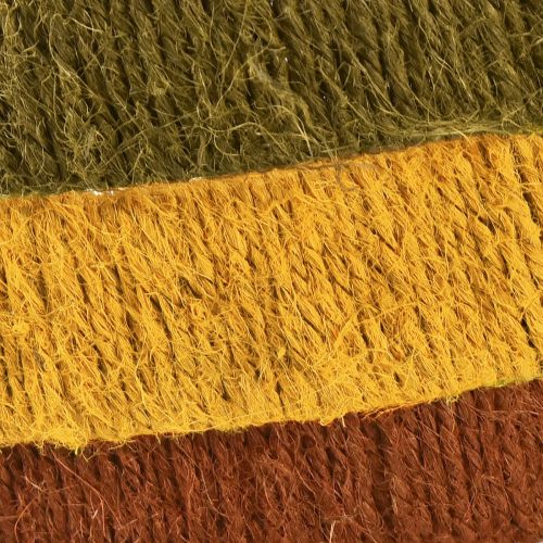 Artikel Dekorativ ring juteögla gul ockrabrun 4cm Ø30cm 3st