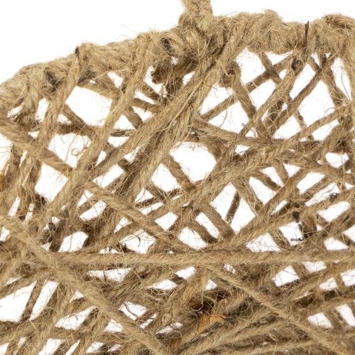 Artikel Dekorativa juteringar, naturlig stil, hängande dekoration, bohemisk stil, Ø38 cm, 2 stycken, metallringar, väggdekoration, fönsterdekoration