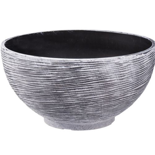 Artikel Dekorativ skål rund växtskål grå svart Ø35cm H18cm