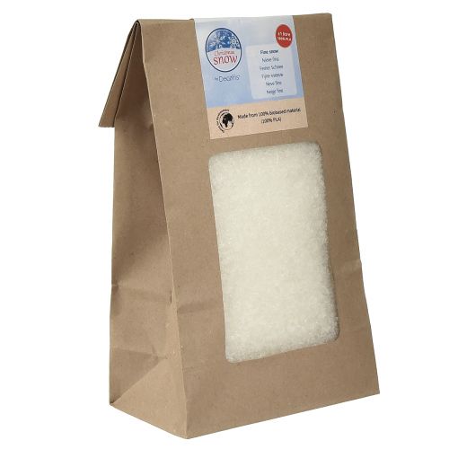 Dekorativ snövit gjord av majs 100% biobaserat material 20g