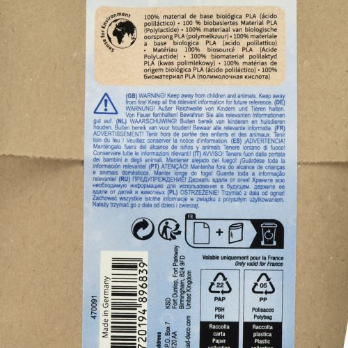 Artikel Dekorativ snövit gjord av majs 100% biobaserat material 20g
