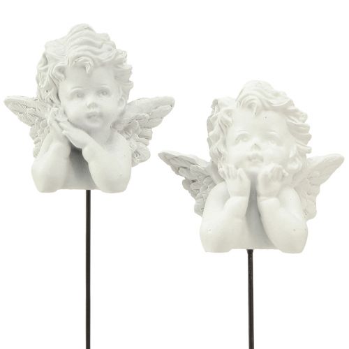 Artikel Dekorplugg ängelfigurer gravdekoration vit H5cm 6 st