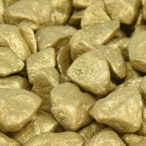 Artikel Dekorativa stenar bordsdekoration scatter dekoration gult guld 9mm–13mm 2kg