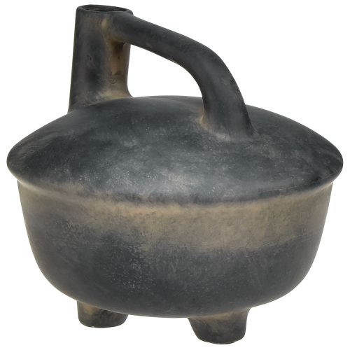 Artikel Dekorativ vaskanna keramisk antik look antracitbeige 18cm
