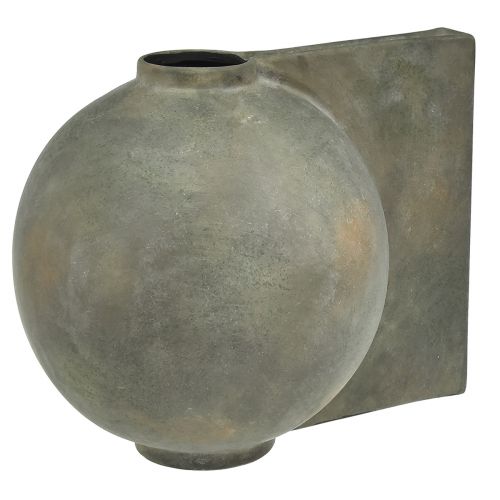 Dekorativ vas keramisk antik look bronsgrå 30×20×24cm
