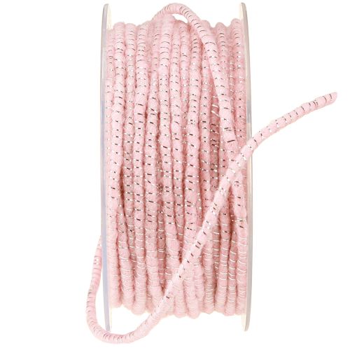 Artikel Veketråd Glamour Rosa/Silver med ståltråd 33m