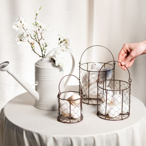 Artikel Trådkorgset perfekt för användning i dekoration eller i trädgården, 25 cm, 1 set